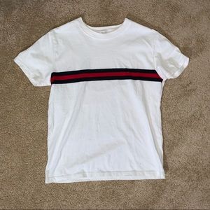 White shirt with stripe